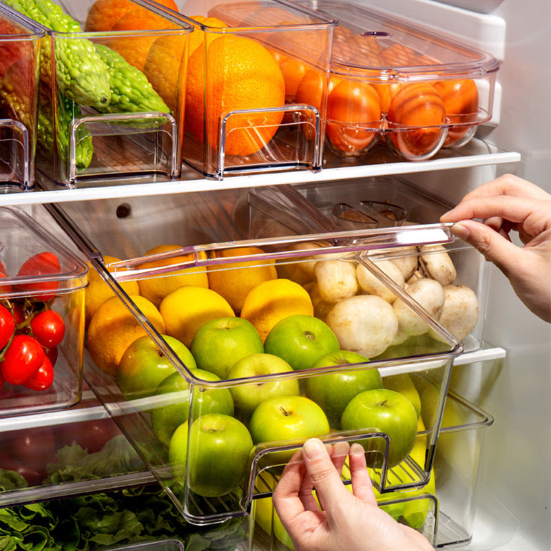 Room Transparent Refrigerator Storage Box Drawer Type Fresh-keeping Dumpling Box Food-grade Multi-function