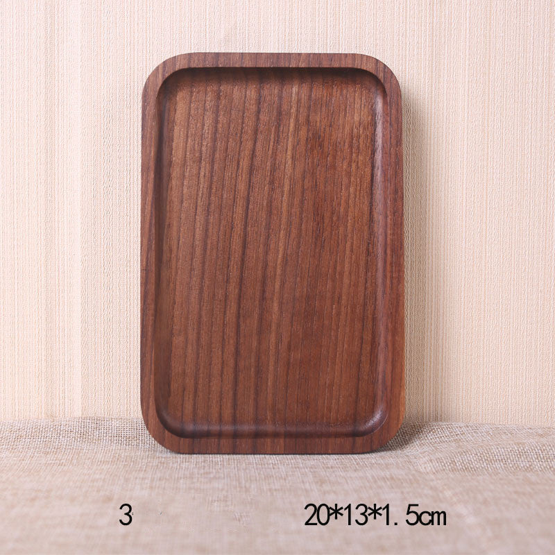 Japanese Style Black Walnut Wooden Serving Tray Set