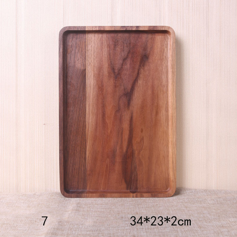 Japanese Style Black Walnut Wooden Serving Tray Set