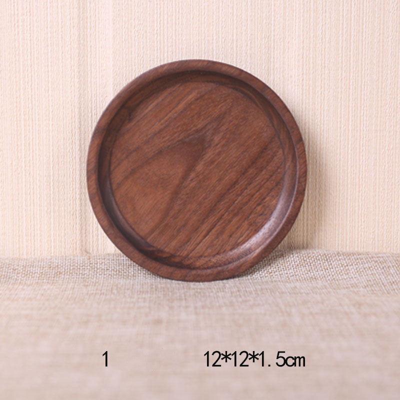 Japanese Style Black Walnut Wooden Serving Tray Set