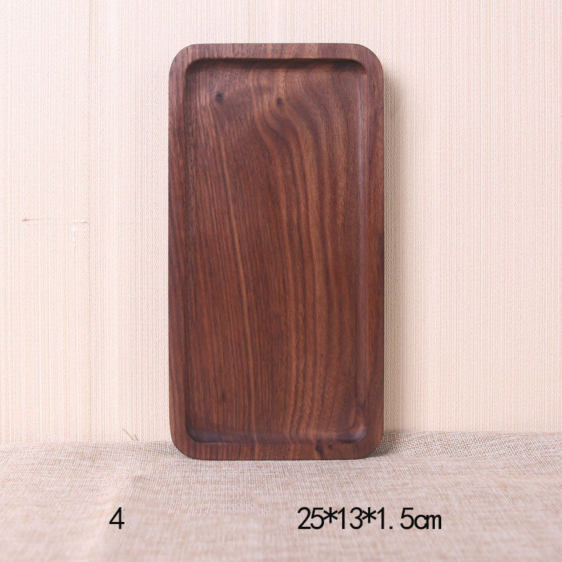 Japanese Style Black Walnut Wooden Serving Tray Set