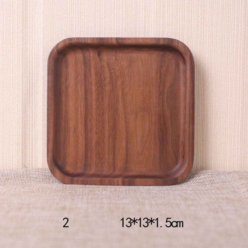 Japanese Style Black Walnut Wooden Serving Tray Set