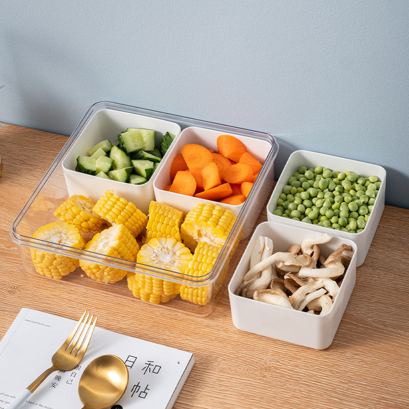 Compartment Transparent Multi-Purpose Storage & Serving Box