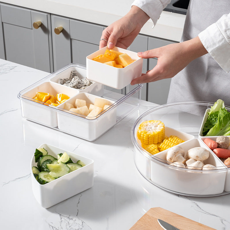 Compartment Transparent Multi-Purpose Storage & Serving Box