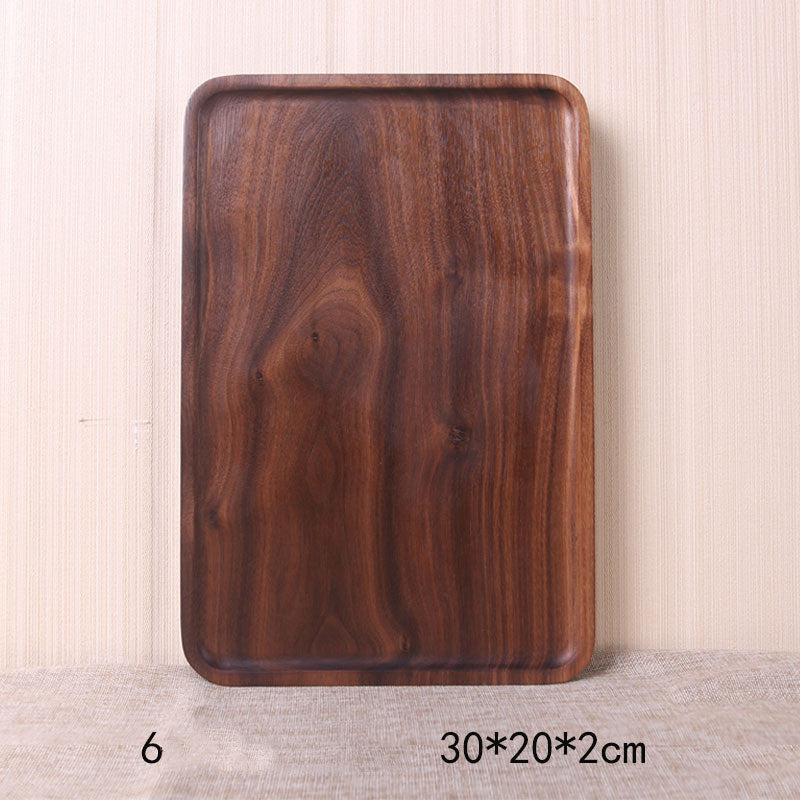 Japanese Style Black Walnut Wooden Serving Tray Set