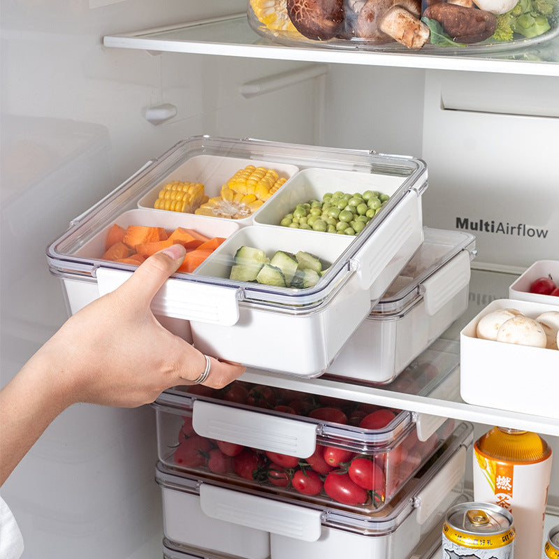 Compartment Transparent Multi-Purpose Storage & Serving Box